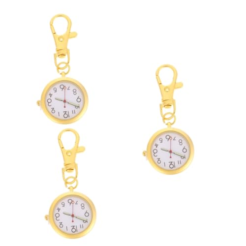 WRITWAA 3stücke Fob Uhr Mit Schlüsselanhänger Tragbare Quarz Taschenuhr Für Langlebiges Design Für Im Medizinischen Bereich Praktisch Und von WRITWAA