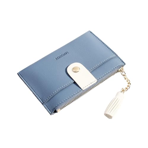 WRITWAA 3stücke Damen Geldbörse Aus Pu Mit Reißverschluss Elegantes Kartenportemonnaie Blau Leicht Und Tragbar Für Bargeld Visitenkarten Und Kleinigkeiten Als Für Freunde Und Familie von WRITWAA