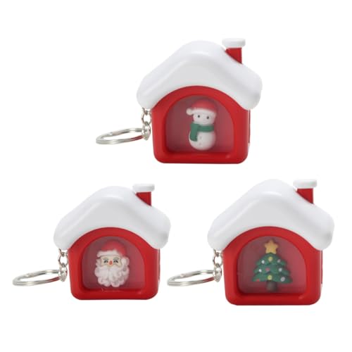 WRITWAA 3stücke Teiliges Keychain Für Weihnachten Leuchtende Schlüsselanhänger Mit Weihnachtsmotiven Santa Claus Weihnachtsbaum Deko Für Schlüssel Und Taschen Geschenkidee Für von WRITWAA