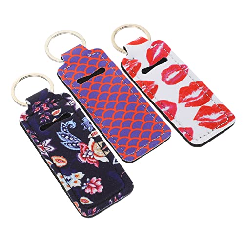 WRITWAA 3stücke Lippenbalsam Schlüsselanhänger Und Tragbare Lippenstift-Taschen Für Partys Und Outdoor-aktivitäten Praktisch Und von WRITWAA