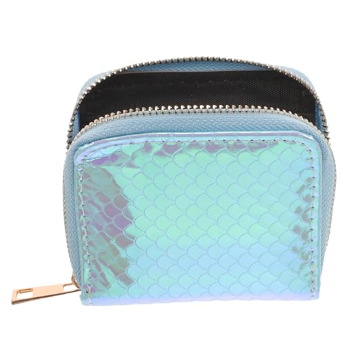 WRITWAA 3stücke Mermaid-Muster Geldbörse Für Damen Pu Münzbeutel Mit Reißverschluss Leicht Und Stilvoll Für Alltag Shopping Und Besondere Anlässe Glänzendes Design von WRITWAA
