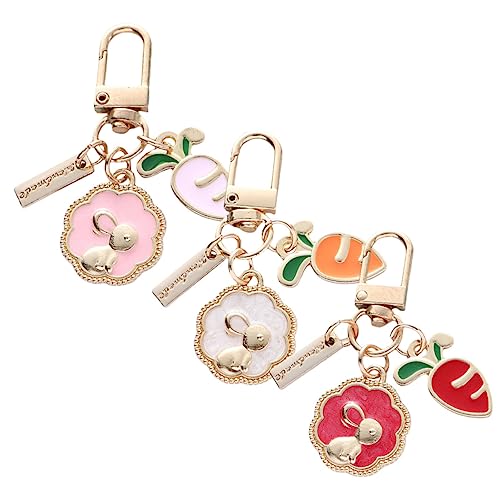 WRITWAA 3st Ostern Schlüsselanhänger Plüsch Hase Kaninchen Schlüsselanhänger Hase Formschnitt Zubehör Für Meerschweinchen Kaninchengeschenke Für Kaninchenliebhaber Coop Heufütterung Metall von WRITWAA