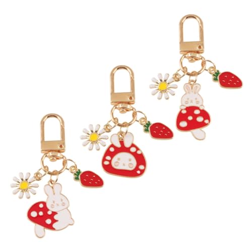 WRITWAA Niedlicher Metall-schlüsselanhänger 3 Stück Cartoon-schlüsselanhänger Metall-schlüsselring Stilvoller Schlüsselanhänger Für Geldbörse Und Tasche von WRITWAA