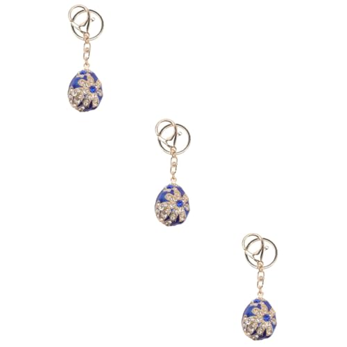 WRITWAA 3st Schlüsselanhänger Auto Schlüssel Halter Tragetasche Geldbörse Für Kinder Geldbörse Hängende Verzierung Osterei Hängende Verzierung Schlüsseletui Kindergeldbörse Blue Legierung von WRITWAA