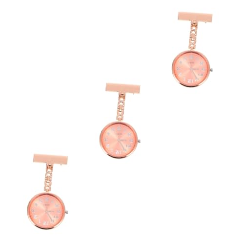 WRITWAA 3stücke Hängende Pflegeuhr Für Ärzte Und Große Leicht Ablesbare Taschenuhr Mit Clip Und Klarem Ziffernblatt Praktische Fob-Uhr Für Arbeitsalltag Der Pflege von WRITWAA