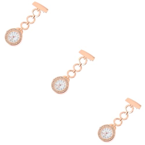 WRITWAA 3st Taschenuhr Uhren Krankenpflegeuhr Herren Arbeitsuhr Hängende Brustuhr Clip-on-Uhr Weiße Herrenuhr Digitaluhr Auf Krankenschwestern Achten Damen Armbanduhr Revers Uhr von WRITWAA