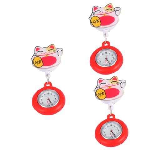 WRITWAA 3st Teleskopische Schwesternuhr Auf Krankenschwestern Achten Pflege Taschenuhr Medizinische Uhr Krankenschwester Taschenuhr Frau Schaut Zu Tragbar Uhrenstift Frauen Beobachten Rot von WRITWAA