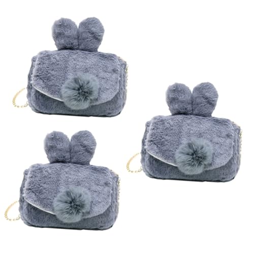 WRITWAA 3stücke Crossbody Bag Für Damen Süße Plüsch Schultertasche Mit Kaninchen-Design Tragetasche Für Mädchen Multifunktionale Umhängetasche Für Besondere Anlässe Bequem Und von WRITWAA