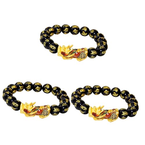 WRITWAA 3St -Armband gesundheitsarmband glücksbringer armband Charms Armbänder Perlen Armband Geschenke für Männer Geschenk für Freund von Freundin goldarmband herren Transport China von WRITWAA