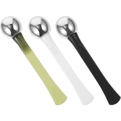 WRITWAA 3stücke Augenmassage-werkzeug Augencreme Löffel Gesichtscreme Spatel Für Gesichtsmaske Faltenreduzierung Und Augenmüdigkeit in Hellgrün Und Dunkelgrün von WRITWAA