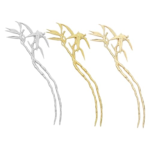 WRITWAA 3stücke Bambus Geformt Haarnadeln Für Frauen Chignon Haarstift Haarspange Für Hochsteckfrisur Dutt von WRITWAA