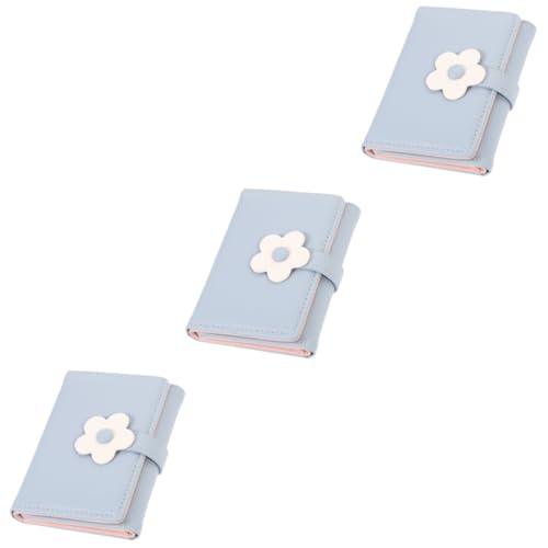 WRITWAA 3stücke Blumenportemonnaie Aus Pu-Leder Für Damen Faltbares Damen-Geldbeutel Mit Kartenhaltern Und Münzfach Für Alltag Und Reisen von WRITWAA