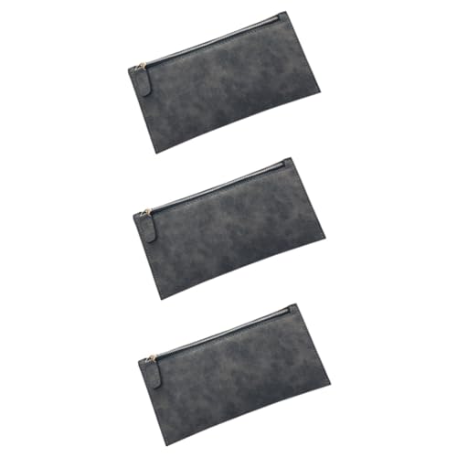 WRITWAA 3stücke Damen Geldbörse Aus Pu-Leder Elegantes Design Mit Reißverschluss Lange Form Für Karten Und Münzen Tiefem Für Alltag Und Besondere Anlässe von WRITWAA