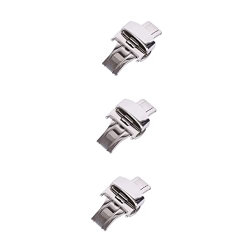 WRITWAA 3stücke Edelstahl Uhrenverschluss Mit Doppeltem Druckknopf Faltschließe Für Armbänder Robuste Und Langlebige Schließe Für Herren Und Damen Verleiht Ihrer Uhr Einen Hauch Von von WRITWAA