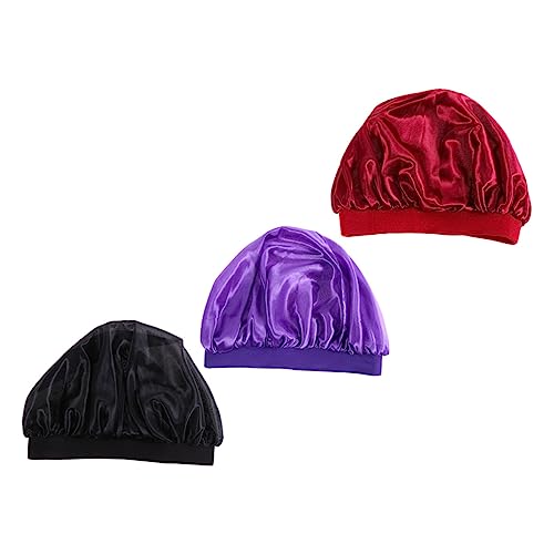 WRITWAA 3stücke Für Junge Mädchen Einfache Bademütze Haarpflegemütze Aus Hochwertigem Material Atmungsaktiv Bequem Zu Tragen Als Schlafmütze Und Badekappe Geeignet von WRITWAA