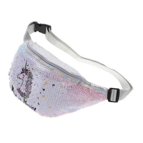 WRITWAA 3stücke Gradual Sequin Crossbody Bag Verstellbare Schultertasche Für Mädchen Multifunktionale Bauchtasche Für Schule Freizeit Party Stilvolles Design Mit Glitzeroberfläche von WRITWAA