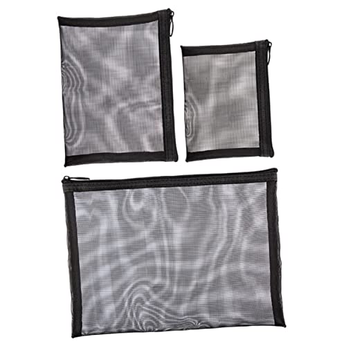 WRITWAA 3stücke Netztasche Für Make-up Reisetasche Für Kosmetik Und Waschutensilien Tragbare Kosmetiktasche Für Damen Make-up-Halter Zum Organisieren Kleiner Gegenstände von WRITWAA