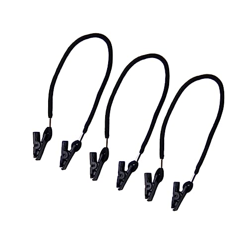 WRITWAA 3stücke Nylonseilclip Mehrzweckclip Outdoorclip Mit Verstellbarem Nylonband Und Starkem Clip Für Mützen Und Schals Schwarz von WRITWAA