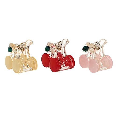 WRITWAA 3stücke Obst-kopfschmuck Schicke Haarklammern Haarspangen Für Damen Rot Rosa Gelb Frucht-kopfschmuck Haarnadeln in Fruchtform Dekorative Haarspangen von WRITWAA