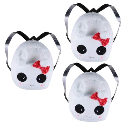 WRITWAA 3stücke Panda Plüsch Rucksack Für Verstellbare Niedliche Aufbewahrungstasche Für Alte Mädchen Als Schulranzen Oder Reisetasche Mit Schleifendekoration Und Robustem Material von WRITWAA