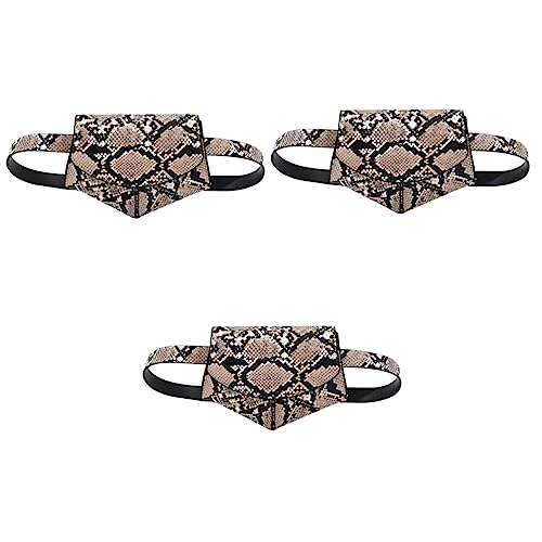 WRITWAA 3stücke Pu Bauchtasche Damen Snake-Print Umhängetasche Praktische Crossbody Bag Für Alltag Shopping Und Freizeitaktivitäten Für Partys Und Ausflüge von WRITWAA