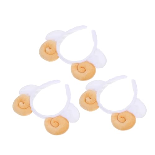 WRITWAA 3stücke Schafohr-stirnband Aus Plüsch Süßes Schaf-haar-accessoire Party-stirnband Für Weihnachts-feste Ziegenhorn-haarbänder Für Junge Mädchen Und Erwachsene Pflegeleichtes von WRITWAA