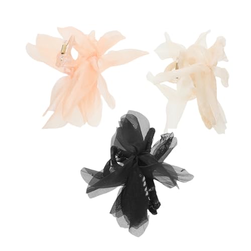 WRITWAA 3stücke Schlankes Haarschmuck Schleifen Große Und Kleine Clips Für Frauen Leichtes Netz-design Für Outdoor-styling Und Täglichen Gebrauch von WRITWAA