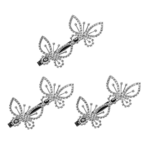 WRITWAA 3stücke Strass Schmetterlinge Haarspange Für Damen Haarnadeln Mit Glitzer Für Hochzeiten Geburtstagsfeiern Und Festlichkeiten Vielseitiger Haarschmuck in Silber von WRITWAA