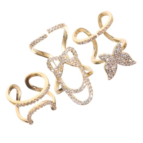 WRITWAA 3stücke Nagelringe Nail Art Ringe Dekorative Damen Fingerspitzenringe Nailart Zubehör von WRITWAA