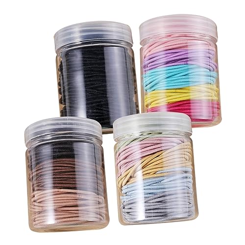 WRITWAA 4 Boxen Farbige Kopfseil Haargummis Haargummis Stirnbänder Elastische Accessoires Dehnbares Haarband Haarband Dünne Strähnen Band Slip Mädchen Haarspangen Frauen von WRITWAA