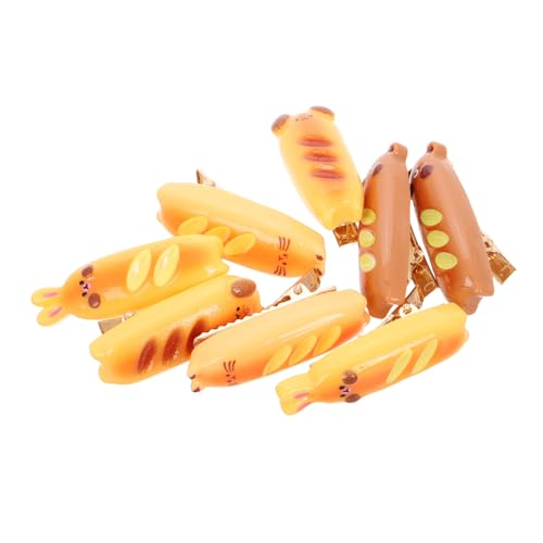 WRITWAA 4 Paar Brot-haarspangen Für Frauen Und Mädchen, Niedliche Lebensmittel-haarnadeln, Tier-haarspangen, Haar-accessoires Für Weihnachten, Urlaub, Kinder von WRITWAA
