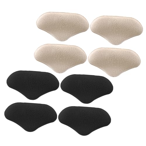 WRITWAA 4 Paare Anti-Verschleiß-Aufkleber sneaker einlegesohlen schuhteppich Selbstklebende Schuhpolster Komfort Schutz austauschbare Fersenpolster Fersenkisseneinsätze Wildlederimitat von WRITWAA