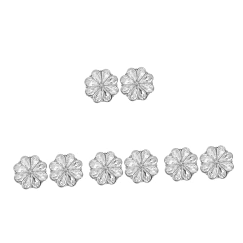 WRITWAA 4 Paare Blumen-manschettenknöpfe Smoking-manschettenknöpfe Für Damen Manschettenknöpfe Mit Hemdnieten Stylische Manschettenknöpfe Hemdknöpfe Und Manschettenknöpfe Legierung Silver von WRITWAA