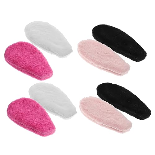 WRITWAA 4 Paare Hasenohr Stirnband Kaninchen Party Hasenohren aus Spitze Haarklammern zum Styling Weiß haarschmuck Hasenohr für Haarspangen Hasenohren-Dekoration Plüsch von WRITWAA