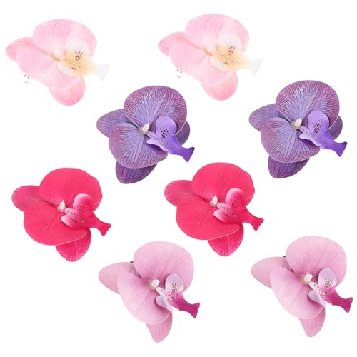 WRITWAA 4 Paare Orchideen Schuhclips Abnehmbare Phalaenopsis Blüten Schuhbeschläge Dekorative Schuhschließen für Sandalen und High Heels Vielseitige Accessoires für Damen von WRITWAA
