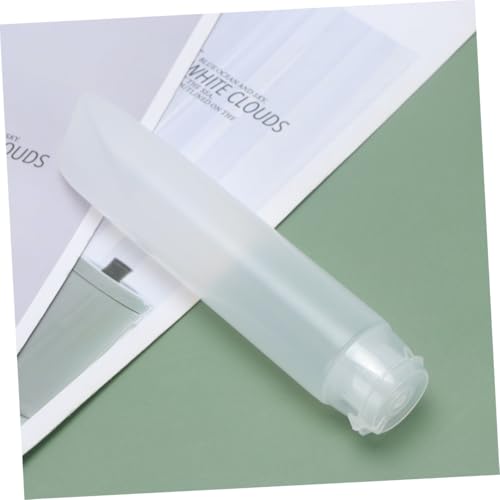 WRITWAA 4 STÜCKE Teiliges Reisebehälter aus Weißem Pe pp Kunststoff Auslaufsichere Nachfüllbare Squeeze Flaschen für Shampoo Duschgel Gesichtsreiniger und Handcreme Leicht und Kompakt für von WRITWAA