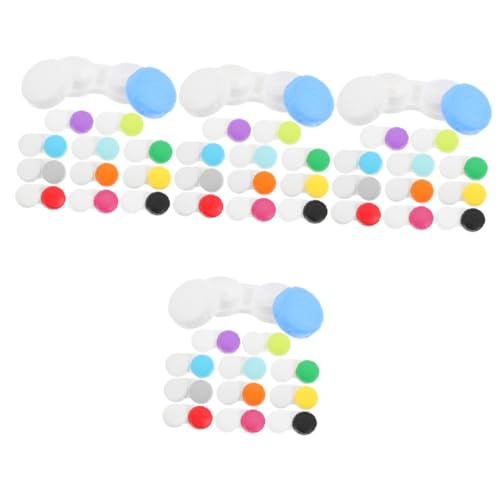 WRITWAA 4 Sätze Kontaktlinsenbehälter Für Die Reise Durchsichtige Organizer Etuis Entzückender Linsen Organizer Für Tageslinsen Kleiner Linsenhalter In Der Tasche 12 Stück * 4 von WRITWAA