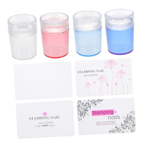 WRITWAA 4 Sätze Stempel aus Silikon Stempel für Nägel Kunst Nagel drücken Maniküre Werkzeuge zum Stempeln von Nägeln Stampfer für Nägel Geleestempel selber machen Stamper WRITWAA 4 Sätze Stempel aus Silikon Stempel für Nägel Kunst Nagel drücken Maniküre Werkzeuge zum Stempeln von Nägeln Stampfer für Nägel Geleestempel selber machen Stamper von WRITWAA