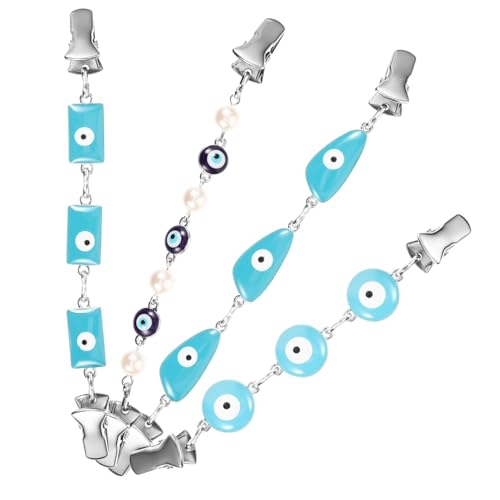 WRITWAA 4 Stck. Teiliges Mode Kleid Clips mit Evil Eye Design Metall Strickjacken Clip für Damen Stilvolle Kragen Schalhalter Elegante Kleidung Accessoires von WRITWAA