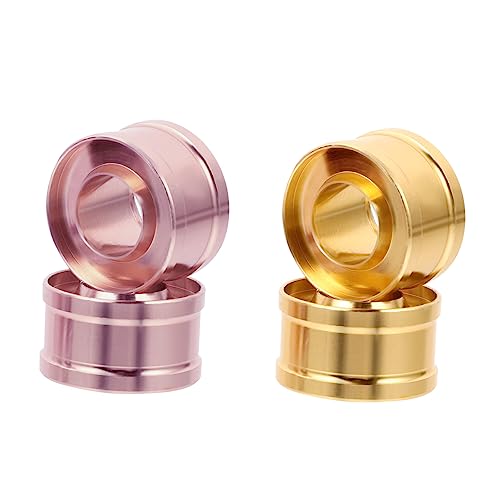 WRITWAA 4 Stück Aluminium Lip Balm Mold Ring Diy Werkzeug für Lippenbalsam Einfache Entnahme Tragbar Sichere Materialien Goldene und Ringe von WRITWAA