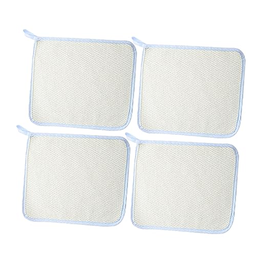 WRITWAA 4stücke Peeling-badetuch Aus Nylon Schnell Trocknend Für Täglichen Gebrauch Zu Hause Quadratisch Mit Rückenschrubber-funktion Beige von WRITWAA