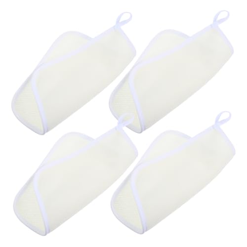 WRITWAA 4stücke Peeling-waschlappen Für Körper Und Gesicht Doppelseitige Duschschrubber-handtücher Sanft Gewebte Badetücher Beige von WRITWAA