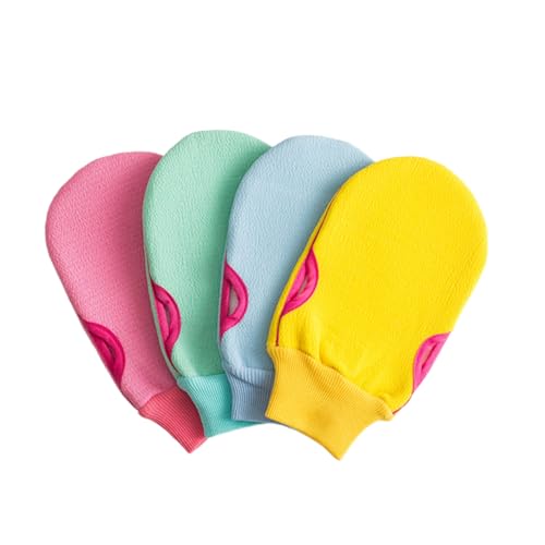 WRITWAA 4 Stück Duschhandschuhe Peelinghandschuhe für Damen und Herren aus Strapazierfähigem Mittlere für Sanfte Hautreinigung und Reichhaltigen Schaum Farblich Zufällig WRITWAA 4 Stück Duschhandschuhe Peelinghandschuhe für Damen und Herren aus Strapazierfähigem Mittlere für Sanfte Hautreinigung und Reichhaltigen Schaum Farblich Zufällig von WRITWAA