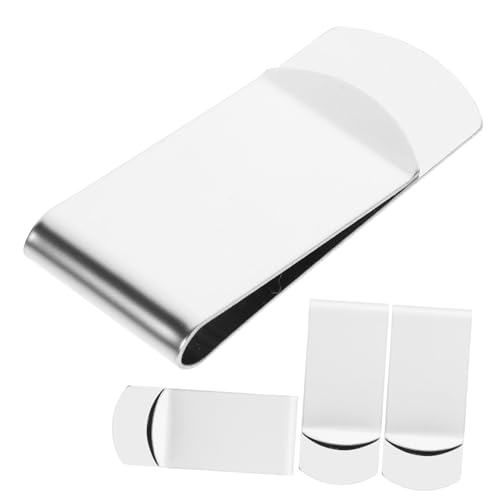 WRITWAA 4 Stück Edelstahl Geldclip Robuster Praktischer Geldklammer Schlanker Cash Clip für Banknoten und Dokumente Kompakt Langlebig für Herren und Damen Minimalistisches Design von WRITWAA