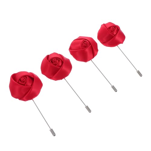 WRITWAA 4stücke Herren Anstecknadel Mit Weihnachtsrosen Design Elegante Broschen Für Partys Hochzeiten Und Besondere Anlässe Vielseitig Einsetzbar Als Anstecker Für Anzüge Und Hüte von WRITWAA