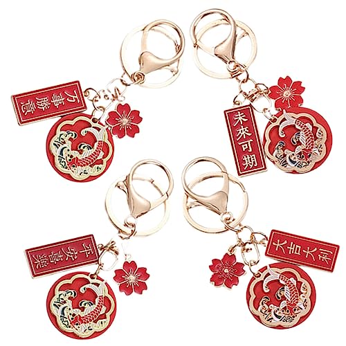 WRITWAA Auto-schlüsselanhänger 4 Stück Schlüsselanhänger Chinesischer Stil Schlüsselanhänger Taschenanhänger Einzigartiger Dekorativer Schlüsselanhänger WRITWAA Auto-schlüsselanhänger 4 Stück Schlüsselanhänger Chinesischer Stil Schlüsselanhänger Taschenanhänger Einzigartiger Dekorativer Schlüsselanhänger von WRITWAA