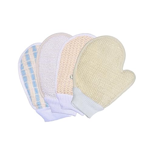 WRITWAA 4 Stück Handschuhtyp -Pflanze taub Badetücher badetuch Handschuhtücher vom Handschuh pflanzen taubbadetücher pflanzen Duschpinsel von WRITWAA
