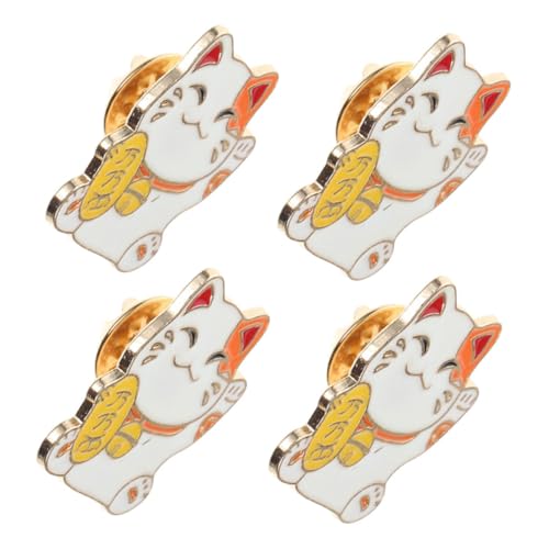 WRITWAA 4 Stück Japanische Glückskatze Anstecknadeln Cartoon Broschen Leichte Bunte Tierdekoration für Kleidung Taschen Jacken Diy Bastelbedarf WRITWAA 4 Stück Japanische Glückskatze Anstecknadeln Cartoon Broschen Leichte Bunte Tierdekoration für Kleidung Taschen Jacken Diy Bastelbedarf von WRITWAA