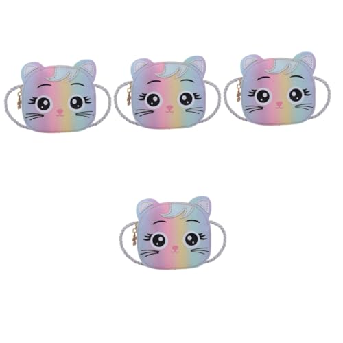 WRITWAA 4stücke Katzen Umhängetasche Für Junge Mädchen Süße Tasche Für Jungen Und Mädchen Modisches Accessoire Langlebiges Design Verstellbarer Schultergurt Für Alltag von WRITWAA