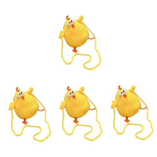 WRITWAA 4 Stück Kindertasche aufbewahrungssack Kinder Kindergeschenk Geldbörse für Kleinkinder Geldbeutel für Mädchen Alter Mini-Umhängetasche Kinder Geldbörse Häkeltasche Mädchentaschen von WRITWAA